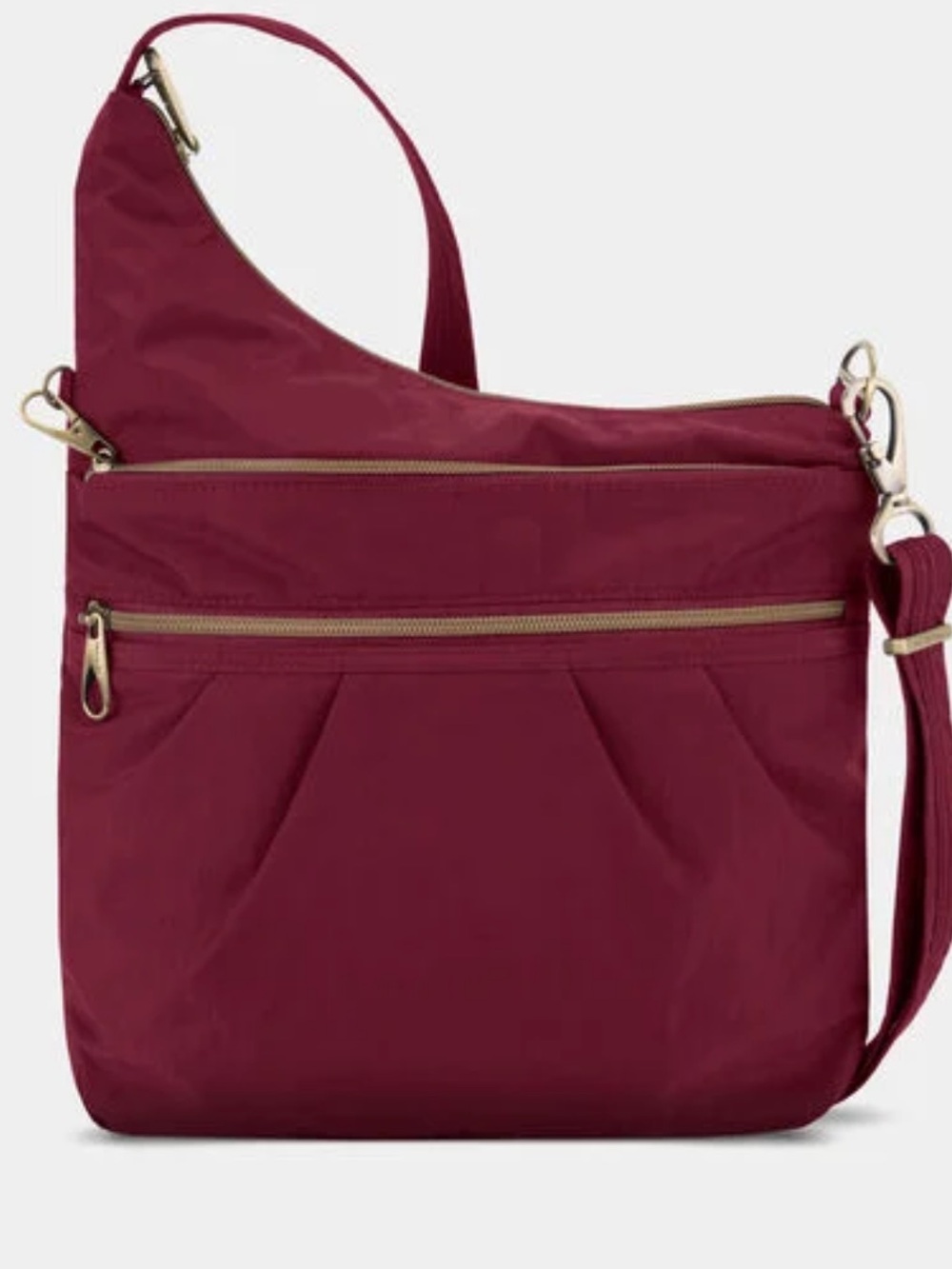 Travelon Anti-Theft Signature 3 Compartment Black Crossbody Bag, travel bag